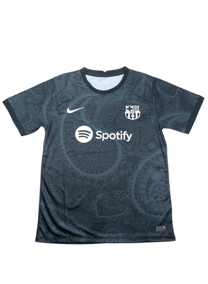 Maillot de foot Concept Barcelone Noir Paisley
