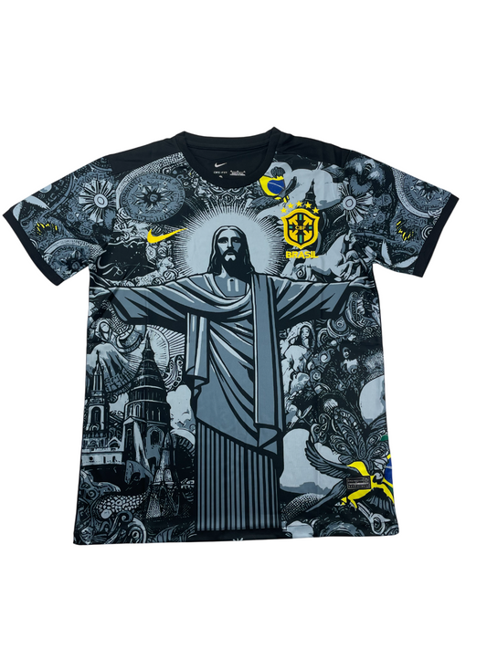 Maillot de foot Concept Brésil Noir Christ